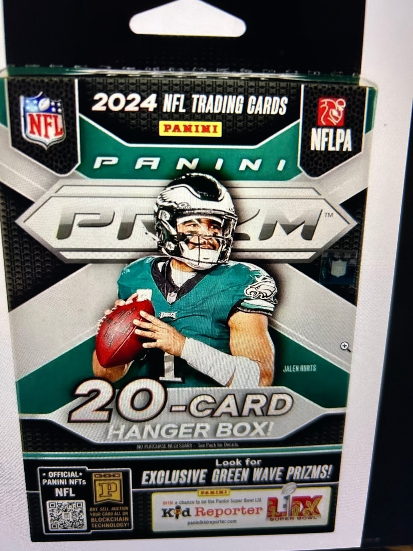 2024 Panini Prizm Football Hanger Box. Exclusive Green Wave Prizms!