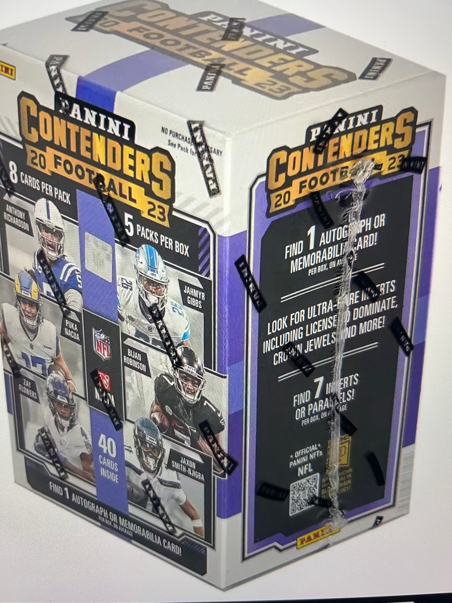 2023 Panini Contenders Football 5-Pack Hobby Blaster Box (Blue Parallels!)