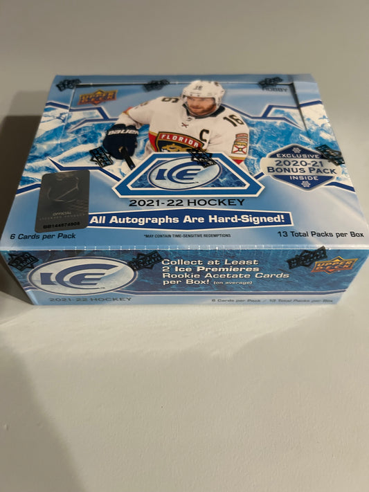 2021/22 Upper Deck Ice Hockey Hobby Box
