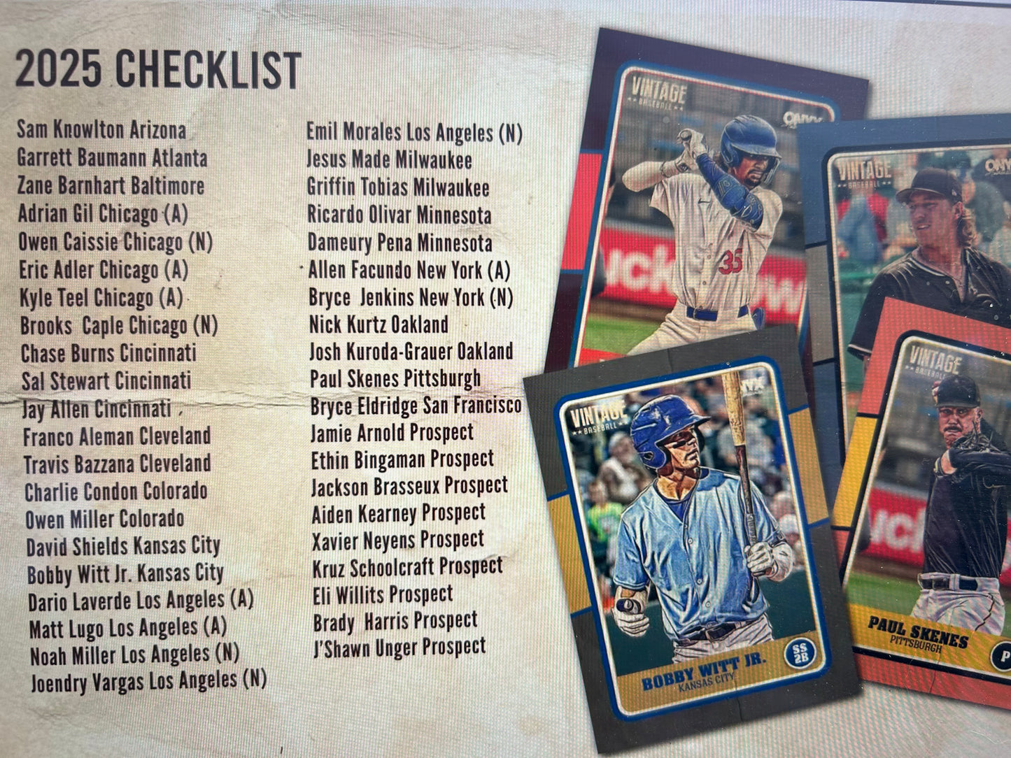 2025 Onyx Vintage Baseball Hobby Pack. ( 1 Pack Lot)
