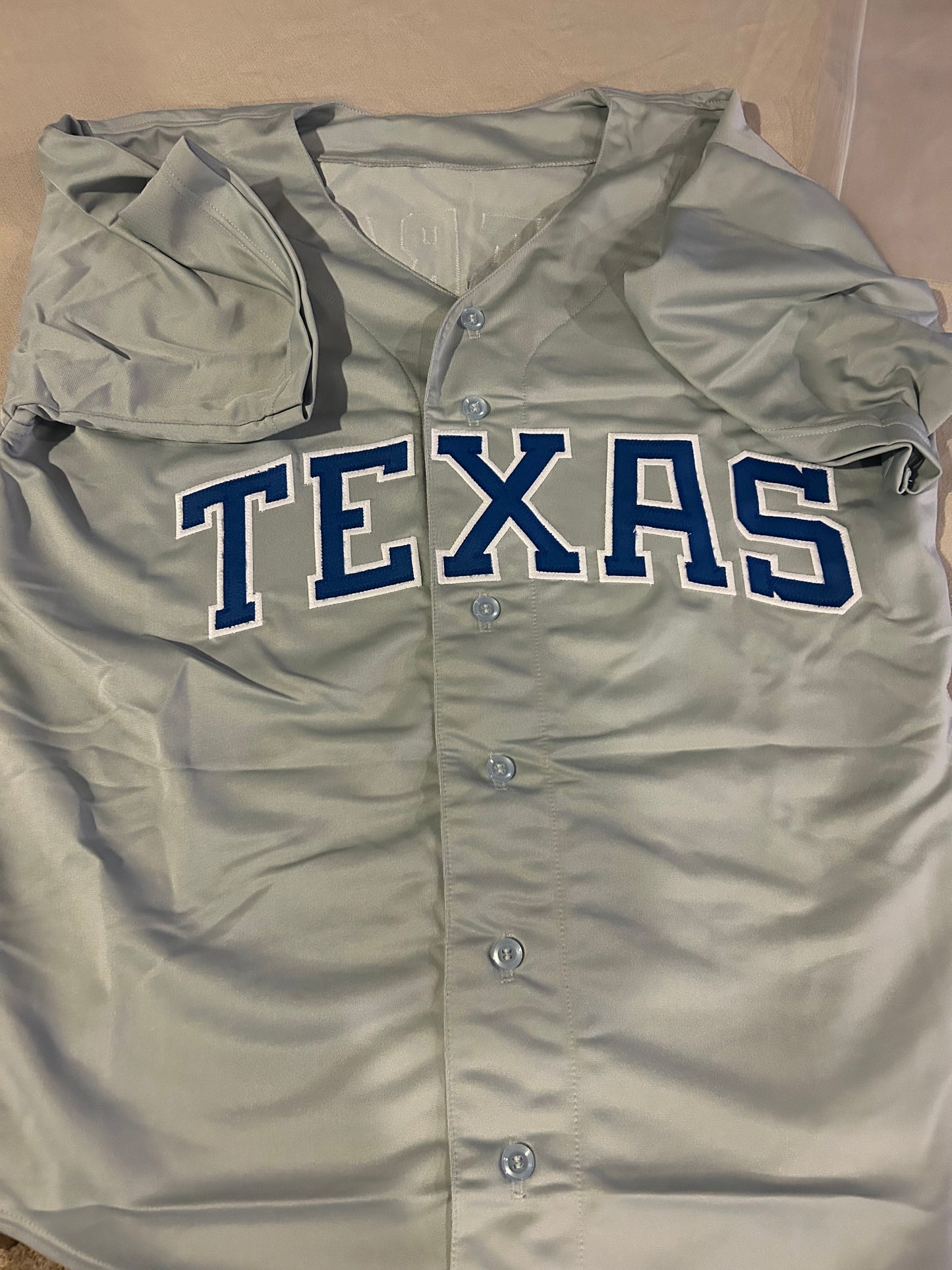Ruben Sierra autographed signed jersey MLB XL Grey Texas Rangers JSA COA #WA482211