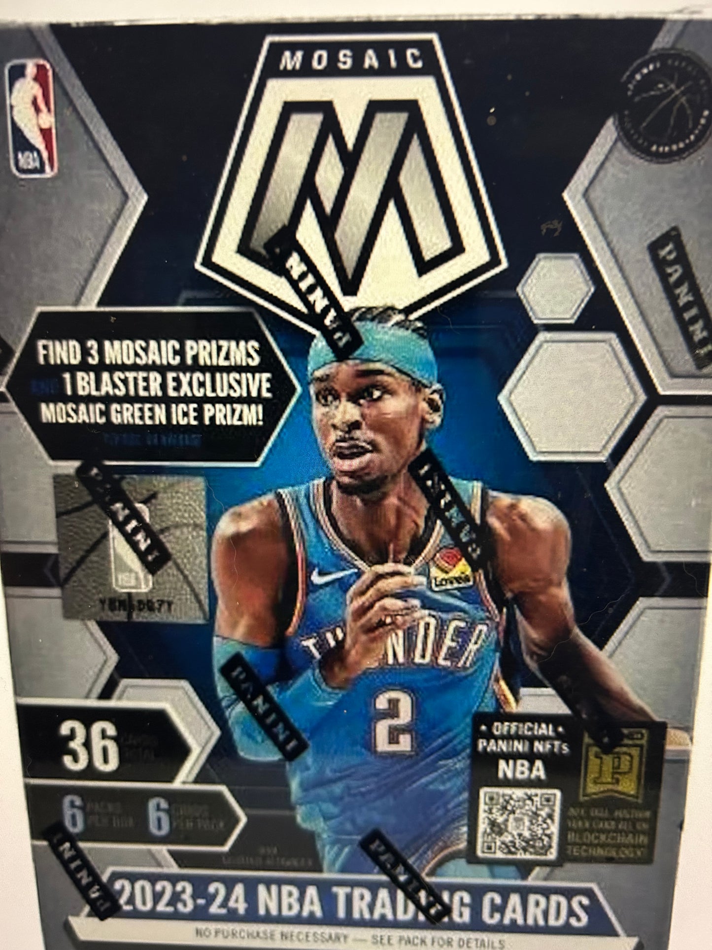 2023/24 Panini Mosaic Basketball Hobby Blaster Box Mosaic Green Ice Parallel