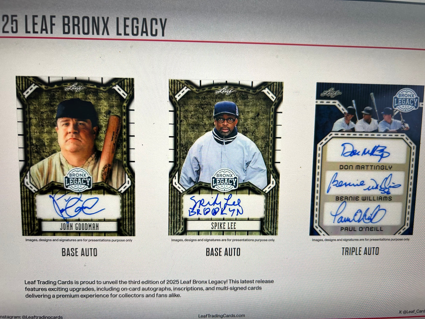 2025 Leaf Bronx Legacy Baseball Hobby Box