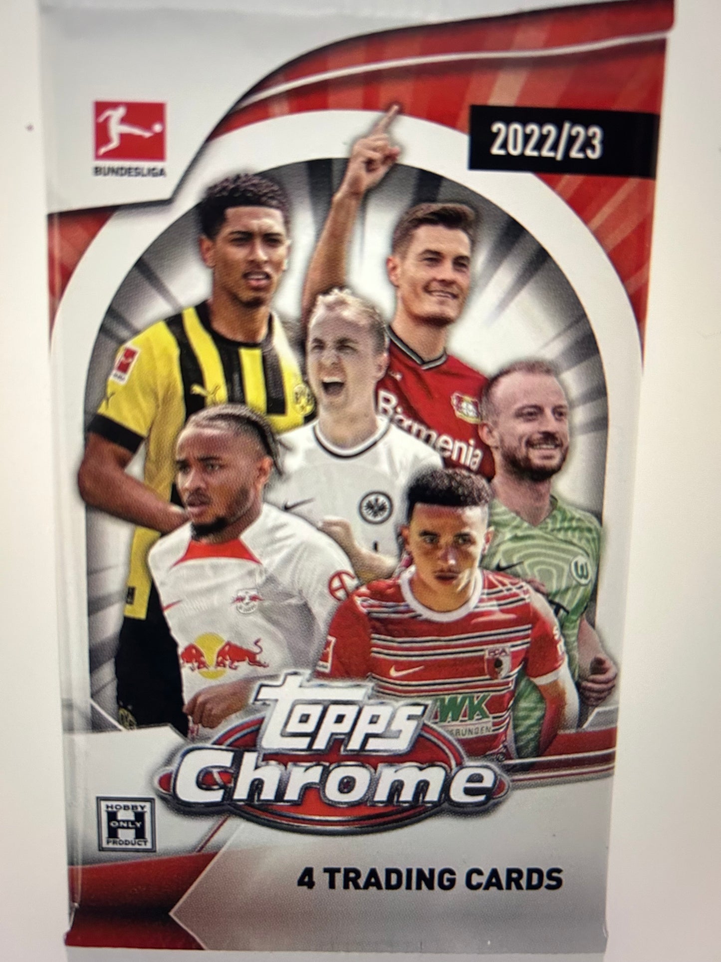 2022/23 Topps Chrome Bundesliga Soccer Hobby Pack.   (4 Pack Lot)