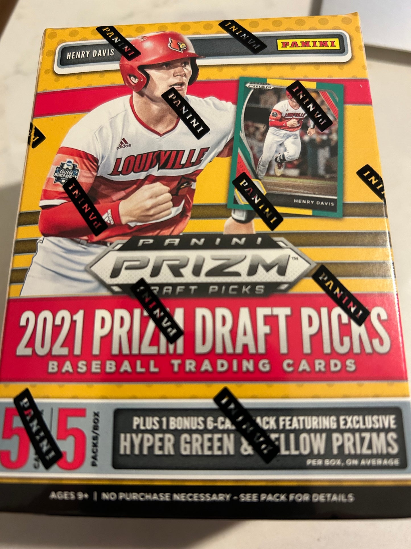 2021 Panini Prizm Draft Picks Baseball 5-Pack Blaster Box (Green Prizms!)