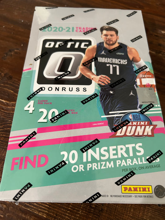 2020/21 Panini Donruss Optic Basketball Retail 20-Pack Box (Checkerboard Prizms!)