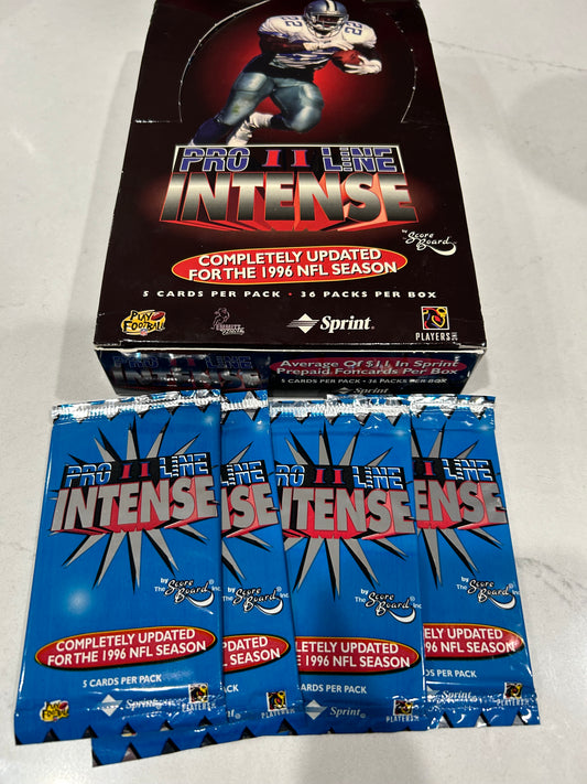 1996 Pro Line II Intense Football 4 Pack Lot For Sale