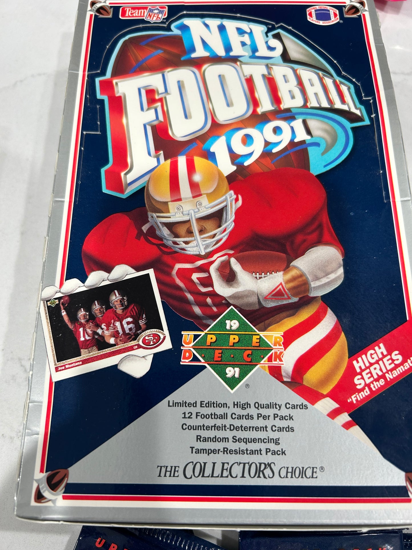 1991 Upper Deck Football High Series 4 Pack Lot For Sale.