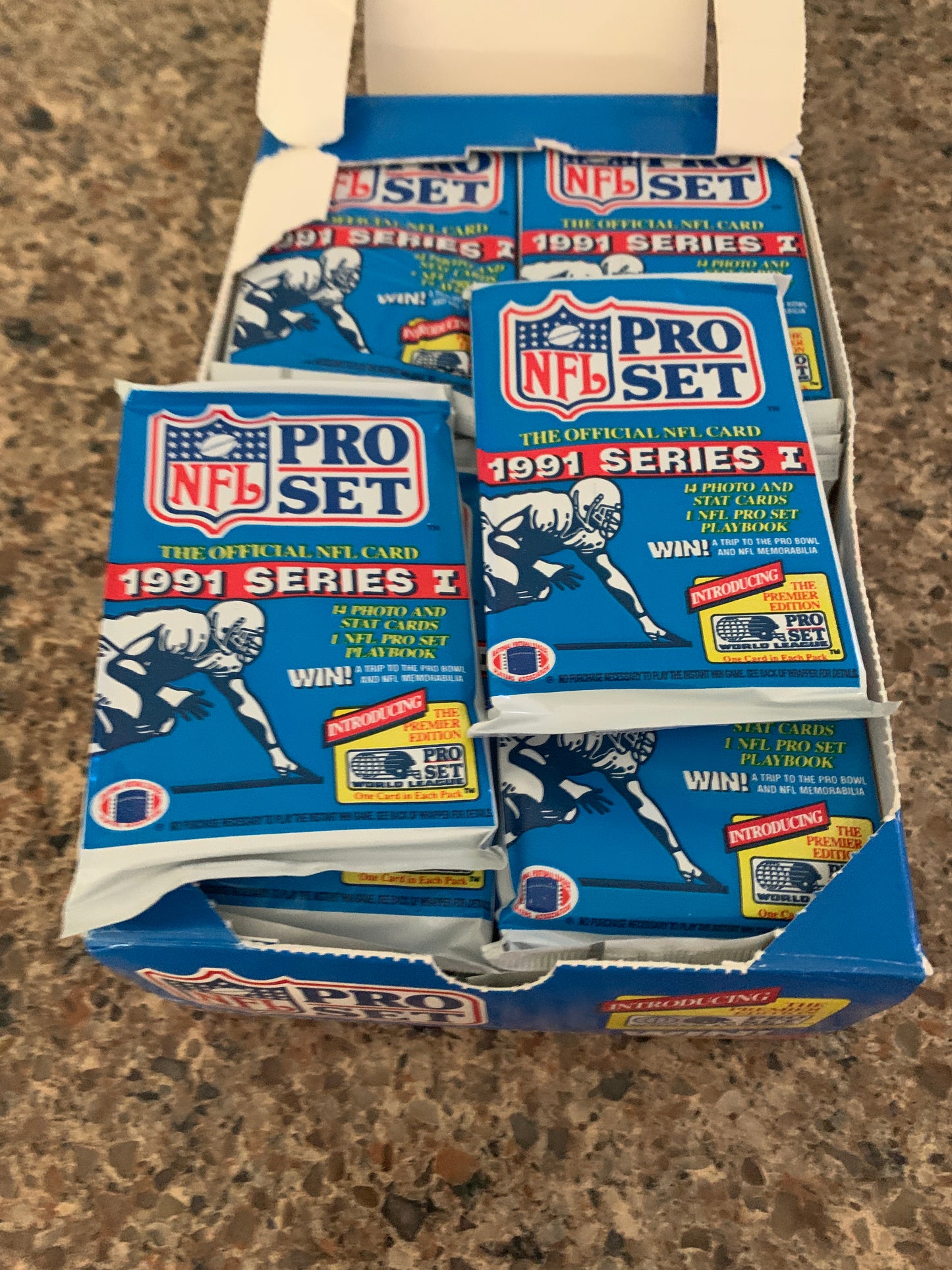 1991 Pro Set Series 1 Football Lot of 4 packs for sale.