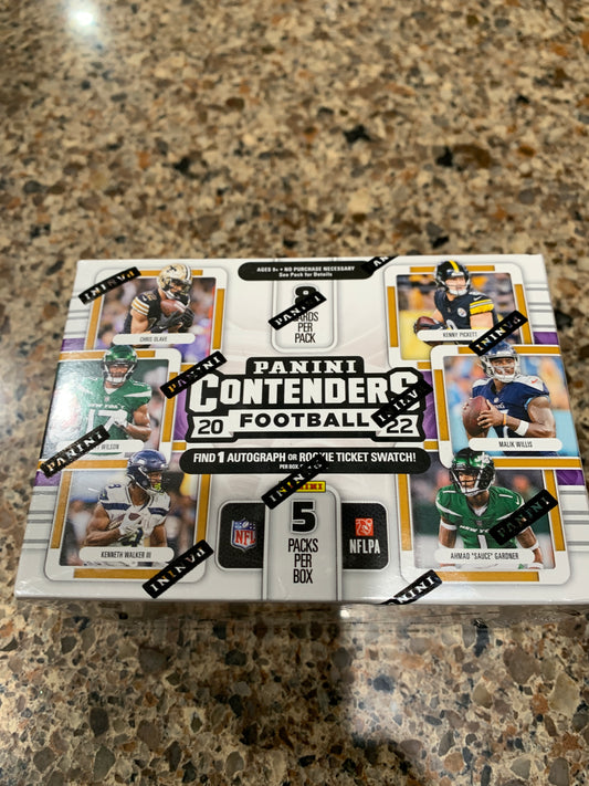 2022 Panini Contenders Football 5-Pack Blaster Box 1 Auto per box!!!