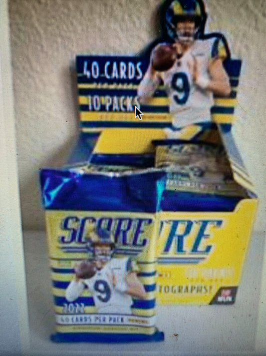 2022 Panini Score Football Hobby Single Pack.