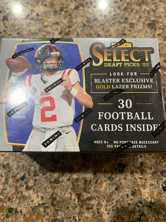 2022 Panini Select Draft Picks Football Blaster Box