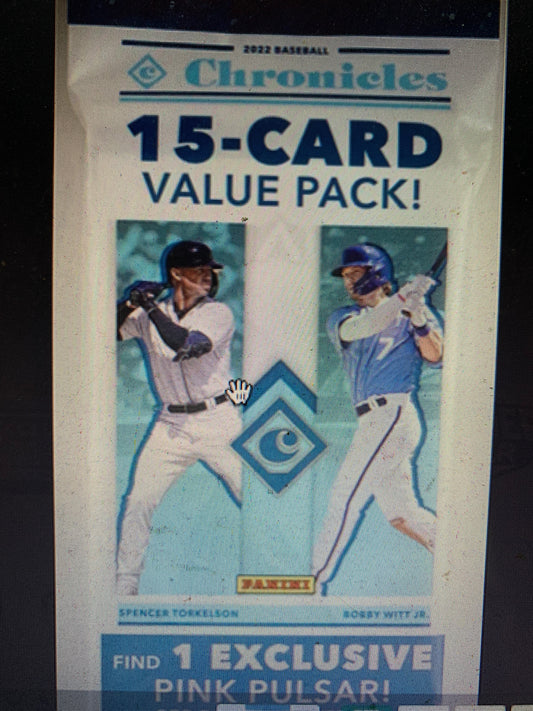 2022 Panini Chronicles Baseball Jumbo Value Pack This Listing is for a single jumbo pack.