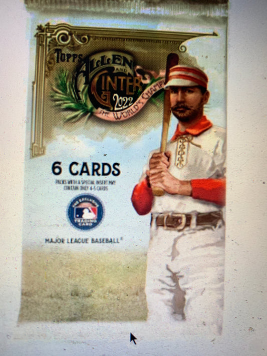 2021 Topps Allen & Ginter Baseball 4-Pack Retail Pack Lot