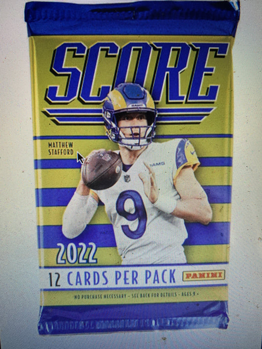 2022 Panini Score Football Retail 3 Pack lot. This listing is for a 3 pack lot.