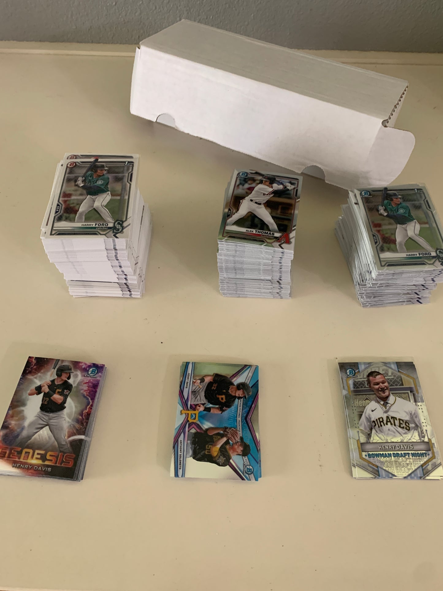 2021 Bowman Draft Baseball Paper and Chrome sets and three insert sets one of a kind collection