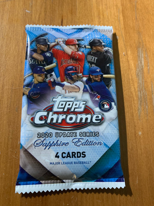 2020 Topps Chrome Updated Sapphire Edition Single Pack for Sale