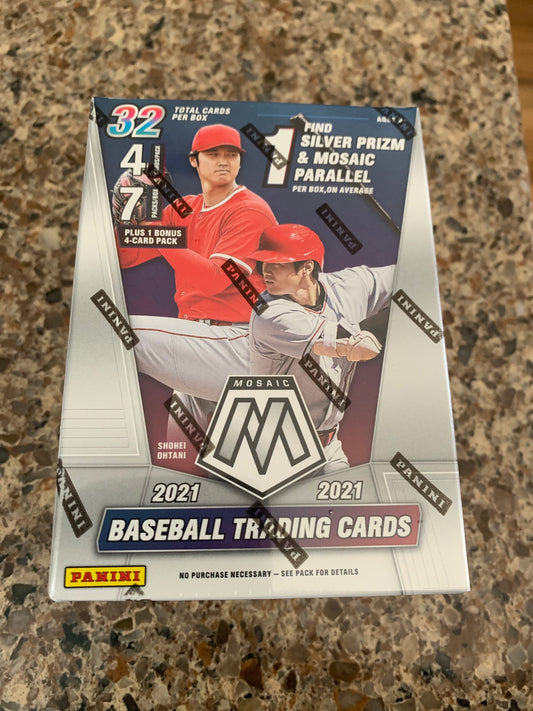 2021 mosaic baseball trading card blaster box