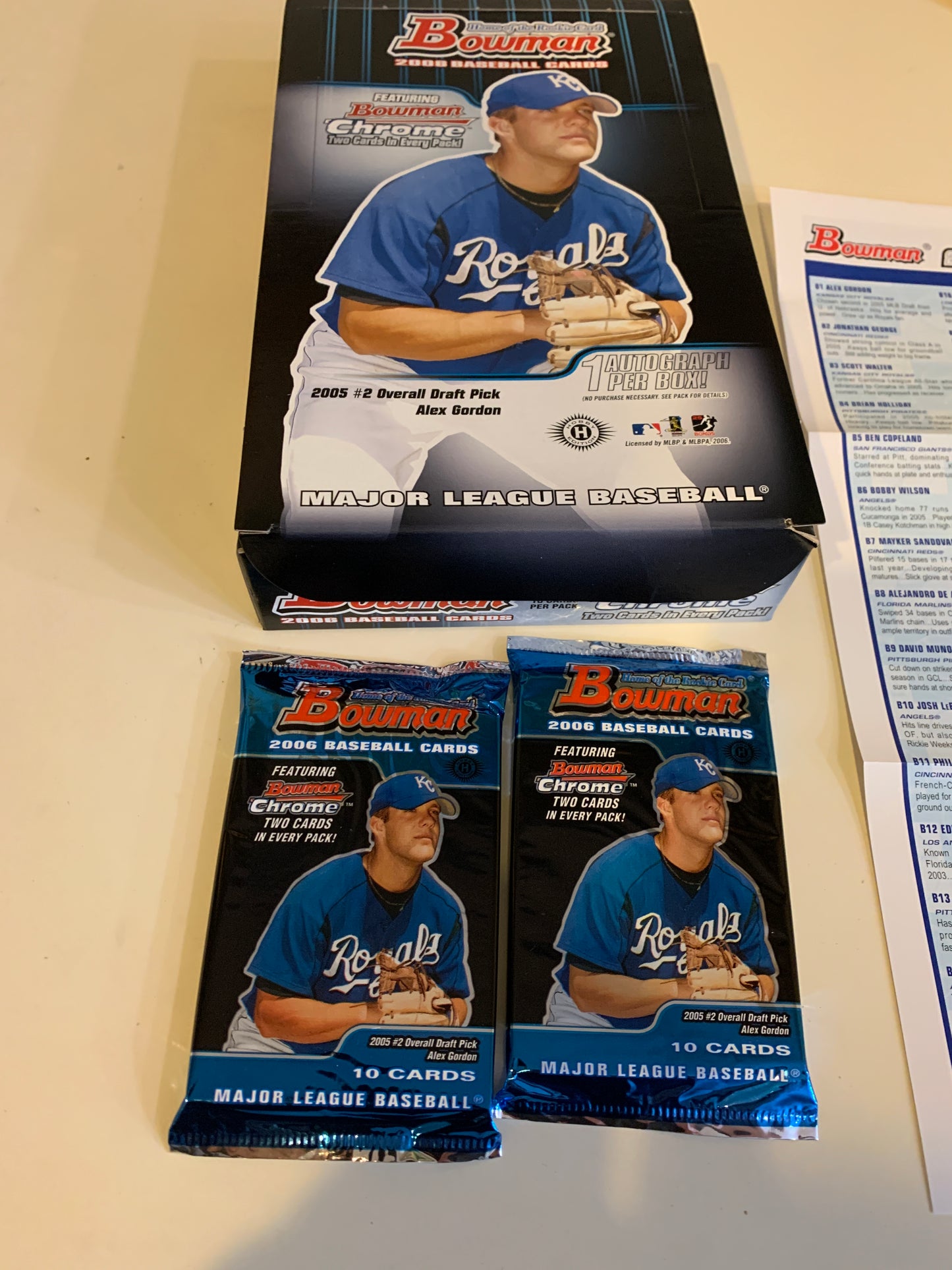 2006 Bowman Baseball Hobby Single Pack From a Freshly Opened Box