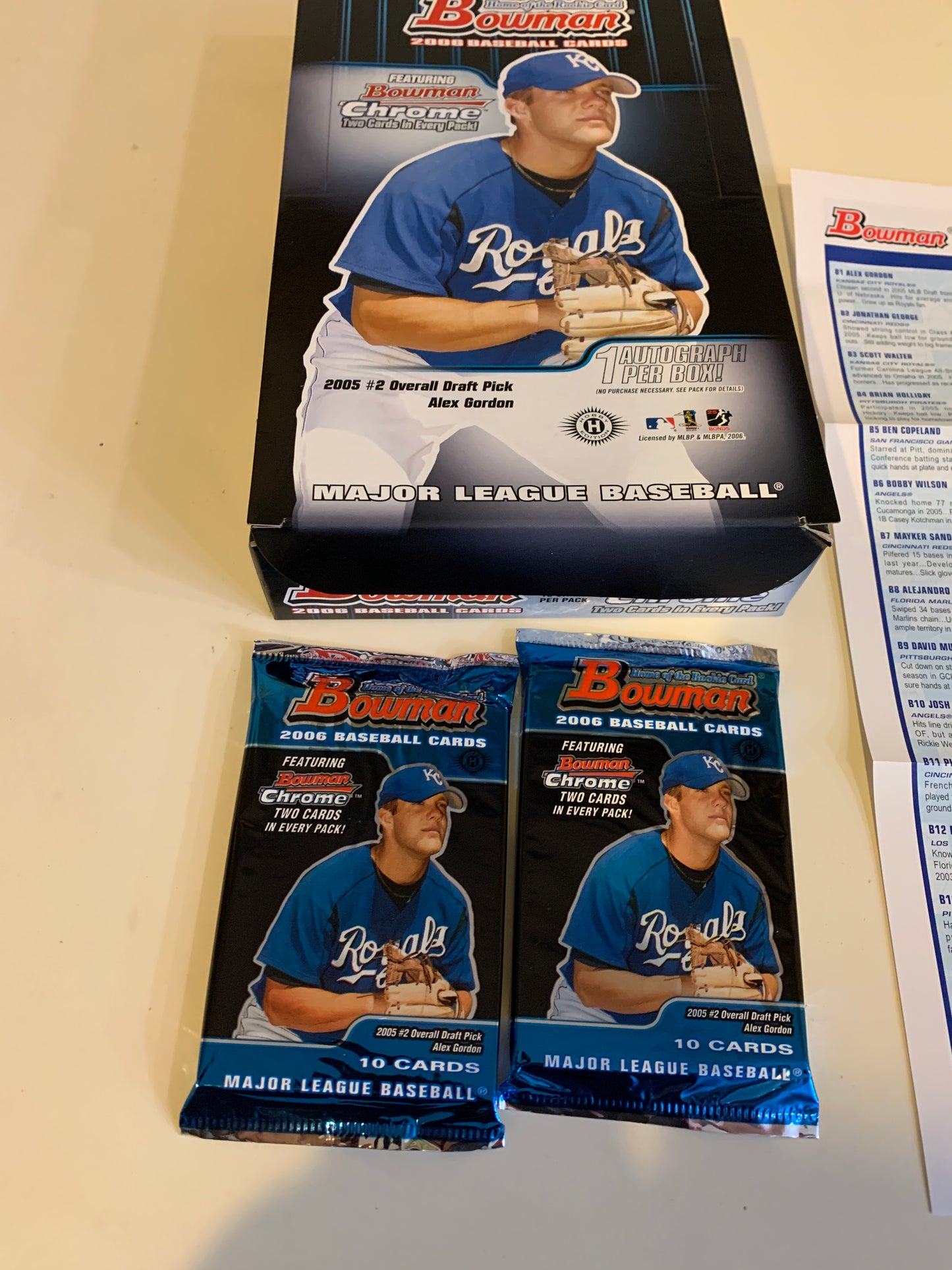 2006 Bowman Baseball Hobby Single Pack From a Freshly Opened Box