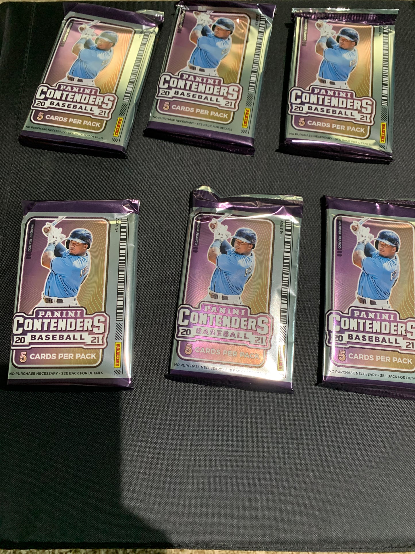 2021 Panini Contenders Baseball Single Pack 5 cards per pack