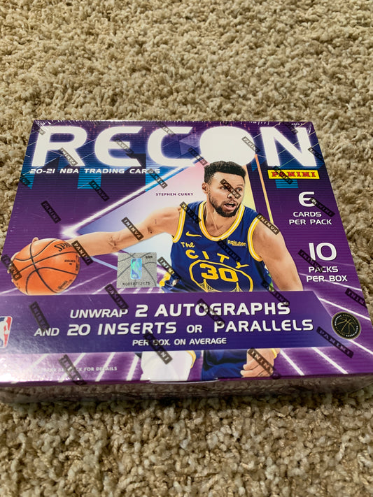 2020-21 Panini Recon Basketball Factory Sealed Hobby Box (1 box)