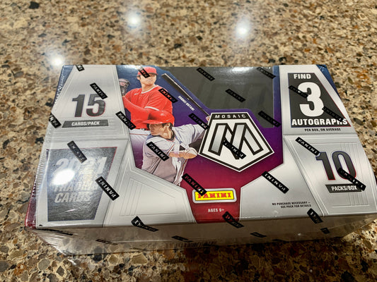 2021 Panini Mosaic MLB Baseball Hobby Box Factory Sealed