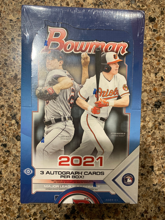 2021 Bowman Baseball Jumbo Box HTA Factory look for Joey Bart and Alec Bohm rookies