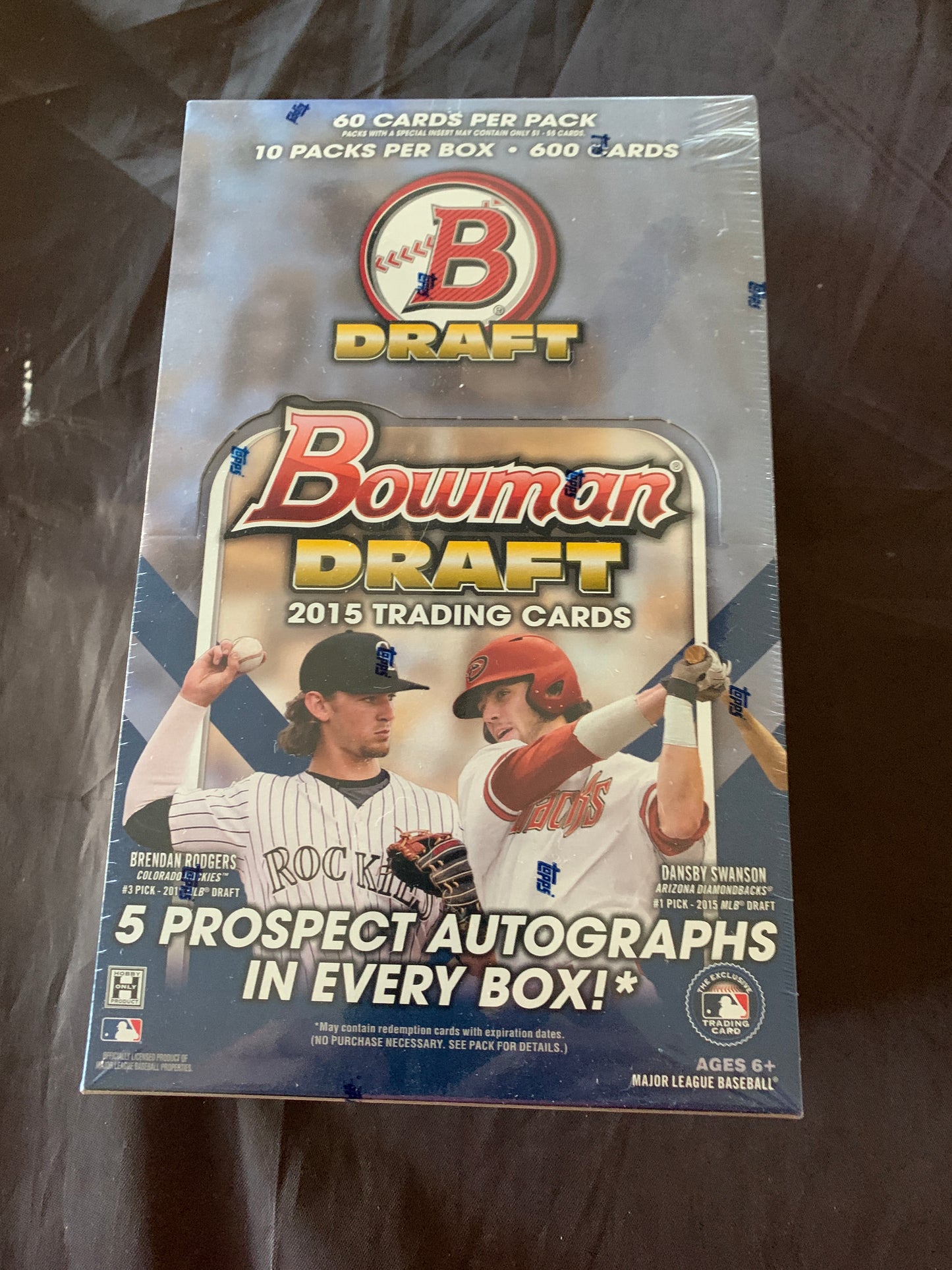 2015 Bowman Draft Baseball Jumbo Hobby Box 5 Auto's per box