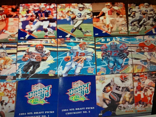 1994 Classic Football Draft Picks 105 Card Complete Set Faulk, Shuler