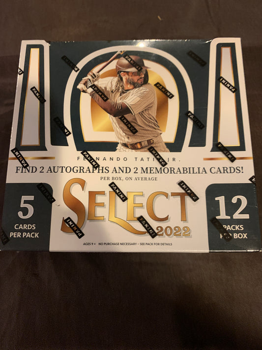 2022 Panini Select Baseball Factory Sealed Hobby Box - 2 Autos - 3 Memorabilia