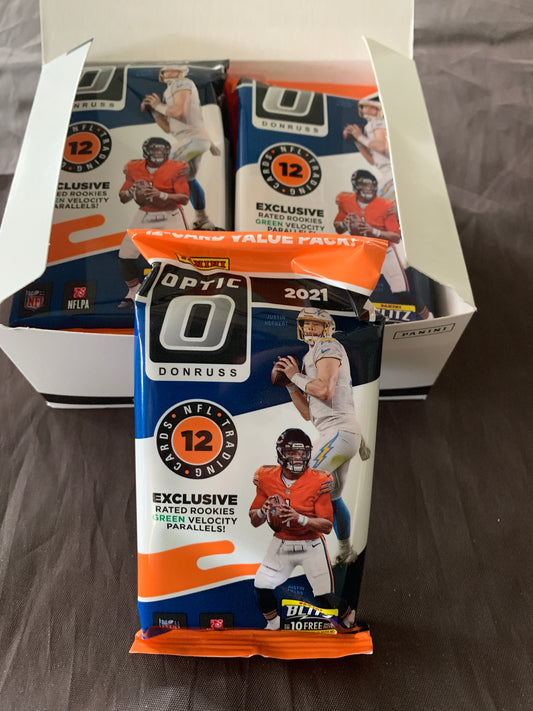 2020 Panini Donruss Optic Football Single Cello Value Fat Pack For Sale