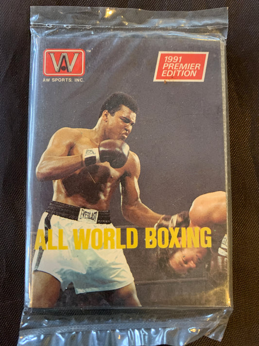 1991 All World Sports Boxing Card Premier Edition Factory Sealed Pack For Sale