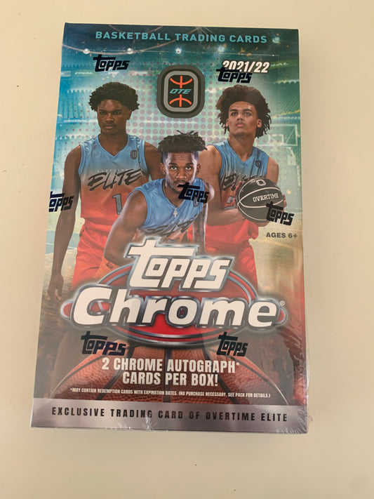 2021/22 Topps Chrome Overtime Elite Basketball Factory Sealed Hobby Box