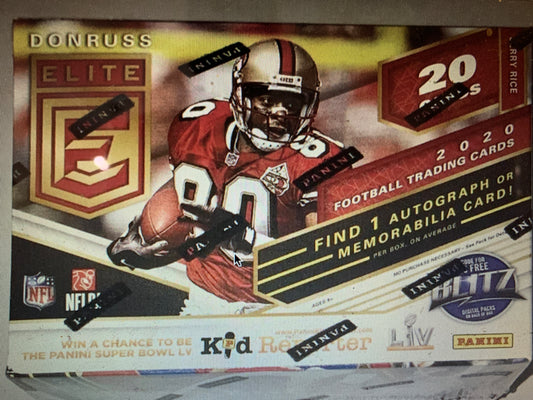 2020 Donruss Elite Football Blaster Box Sealed and Rare Look for Rookie Autograph or Memorabilia Tua,Burrows,herbert,Hurts,Ceedee