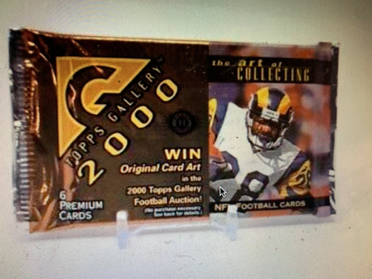 2000 Topps Gallery Football (1) Sealed Pack From Hobby Box