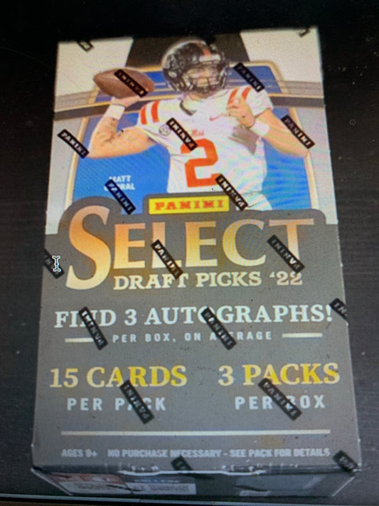 2022 Panini Select Draft Picks Football Hobby Box