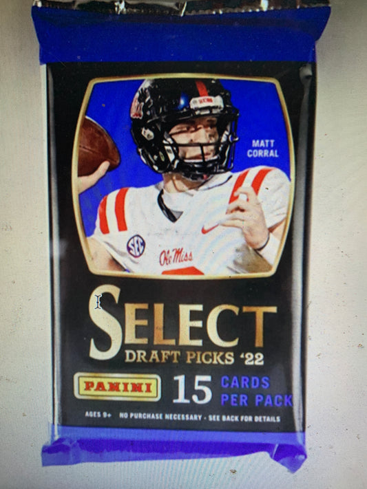 2022 Panini Select Draft Picks Football Hobby Pack