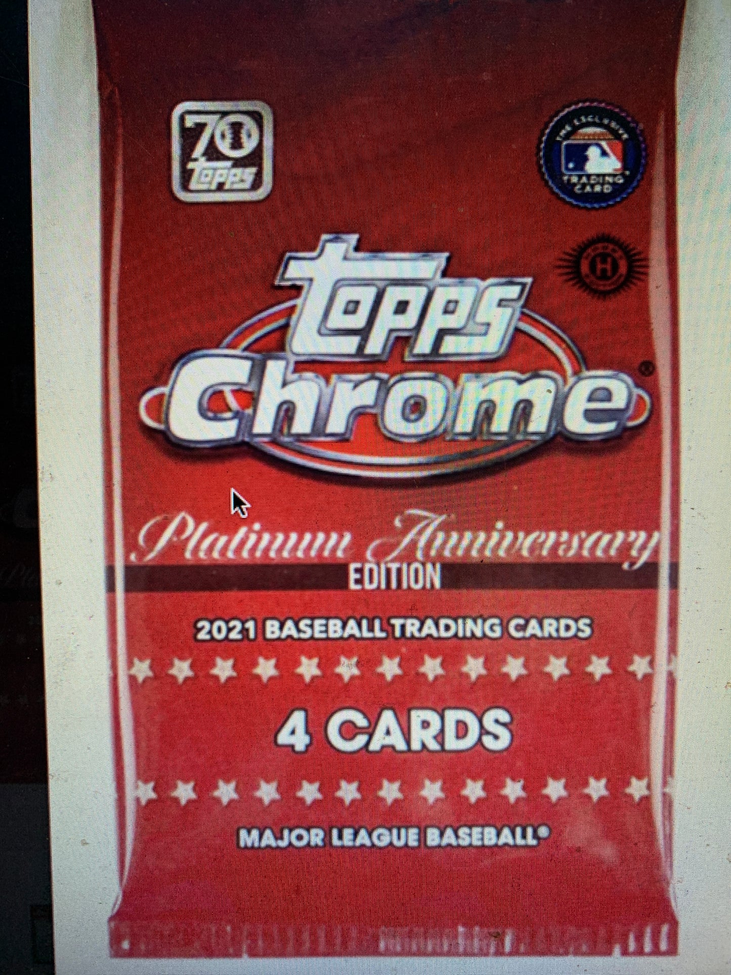 2021 Topps Chrome Platinum Anniversary Baseball Hobby Pack