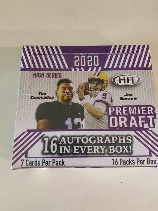 2020 Sage Hit Premier Draft High Series Factory Sealed Hobby Box 16 Autos