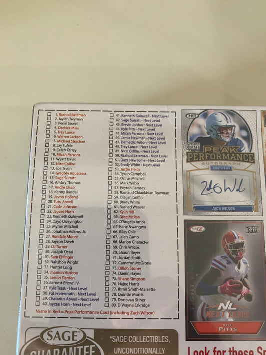 2021 Sage Hit Low Series Football Hobby Box