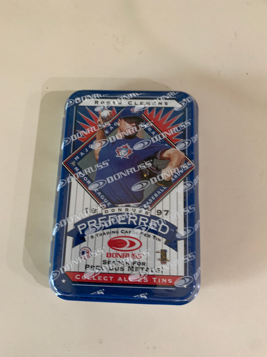 1997 Donruss Preferred Roger Clemens Tin. Original sealed Tin Rare Finds