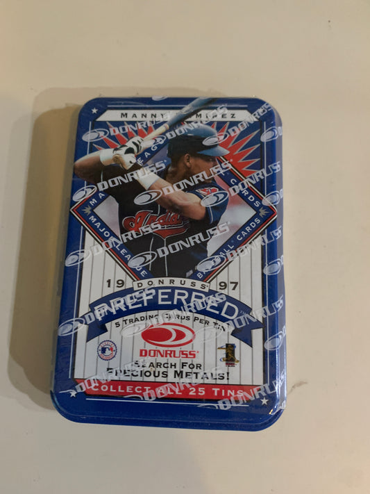 1997 Donruss Preferred Manny Ramirez -Donruss Tin. Original sealed Tin Rare Finds