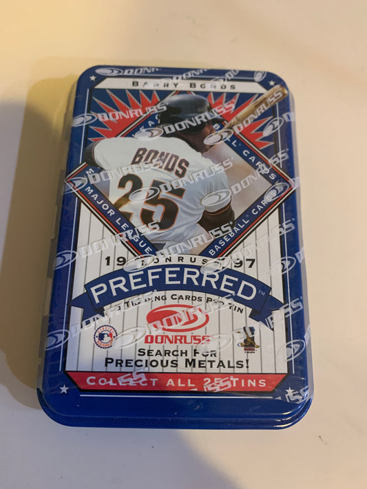 1997 Donruss Preferred Barry Bonds -Donruss Tin. Original sealed Tin Rare Finds