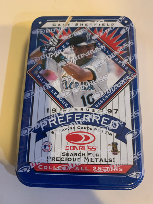 1997 Donruss Preferred Gary Sheffield -Donruss Tin. Original sealed Tin Rare Finds