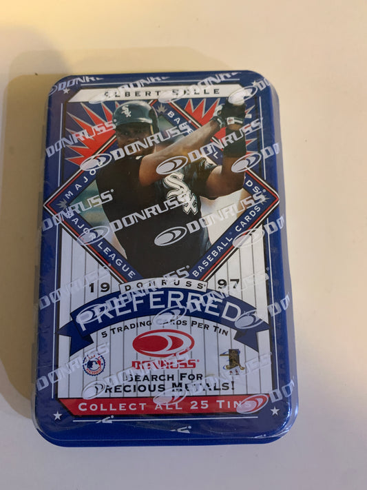 1997 Donruss Preferred Albert Belle -Donruss Tin. Original sealed Tin Rare Finds