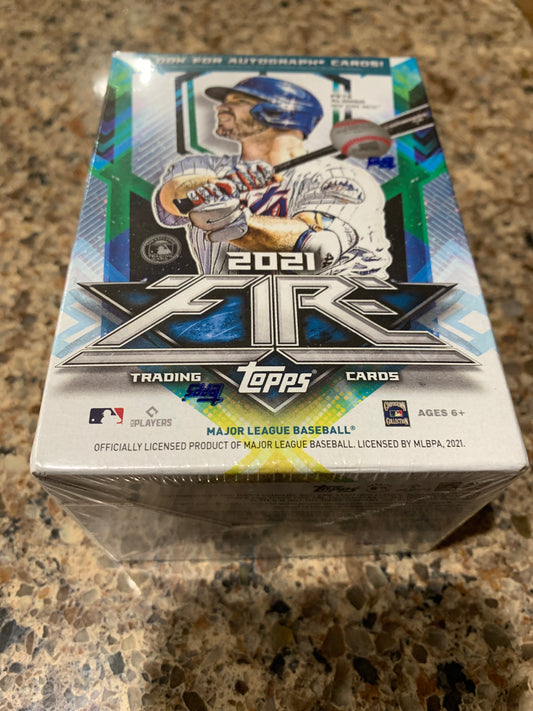 2021 Topps Fire Baseball 7-Pack Blaster Box