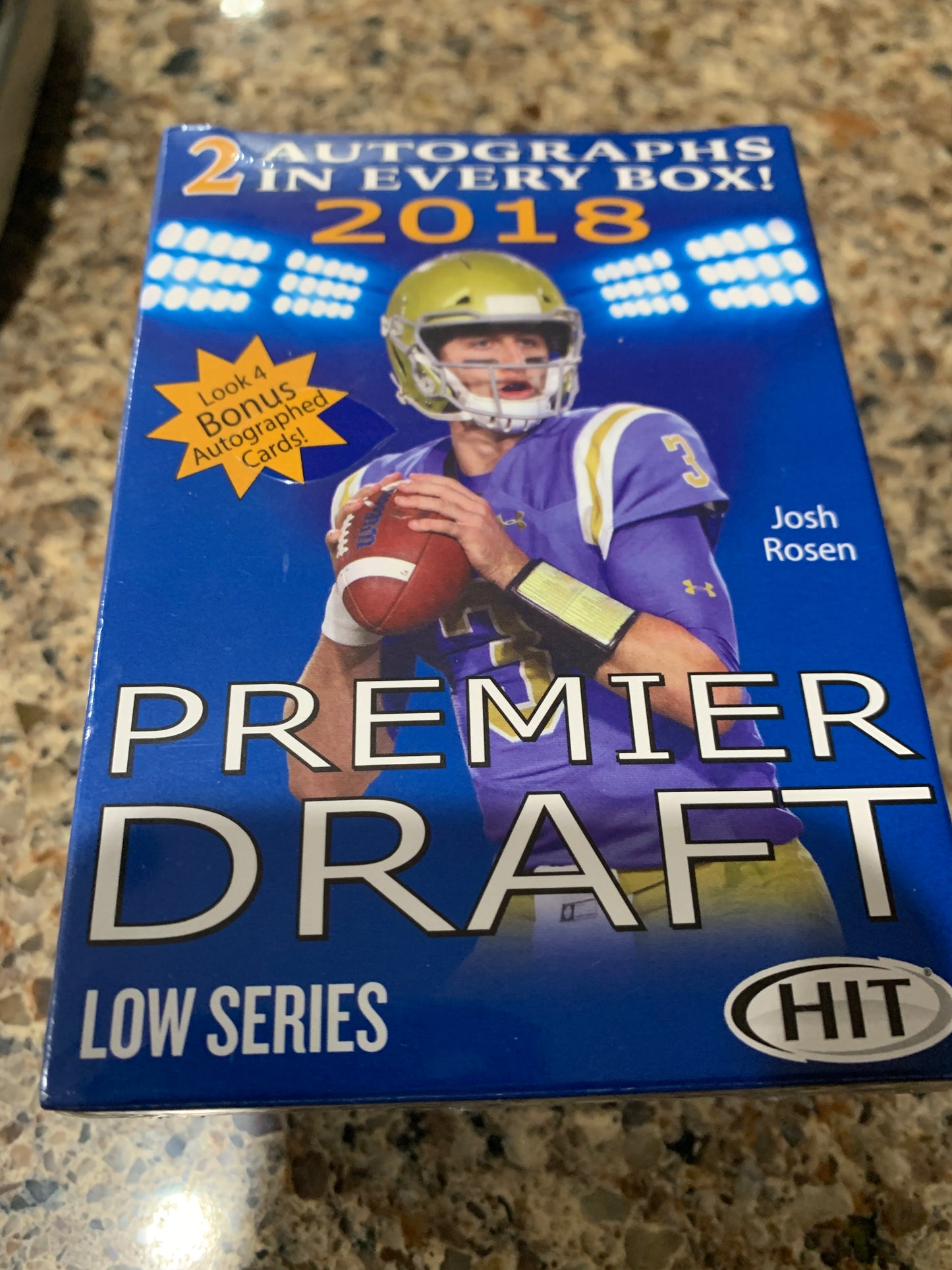 2018 Sage Hit Premier Draft Low Series Football Blaster Box 2 Auto