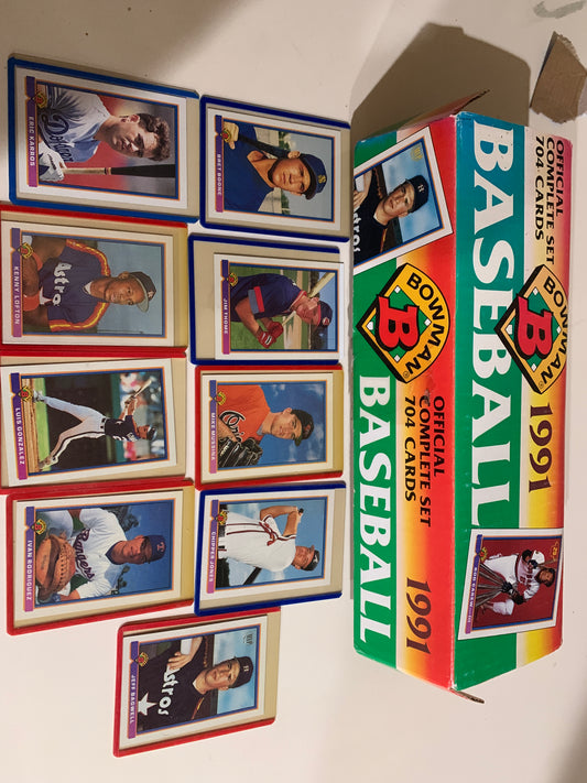 Bowman 1991 Baseball Card Set Thome,Ivan,Chipper,Mussina Rookies