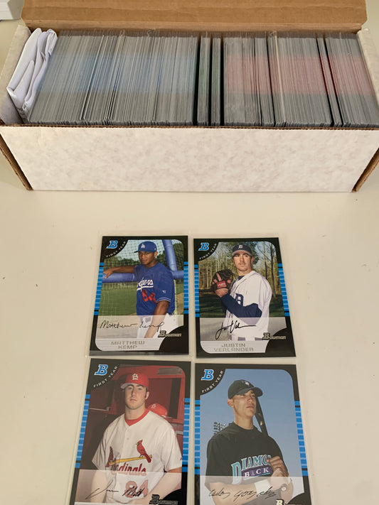 2005 Bowman Baseball Complete set 1-330 Kemp Verlander Rookies